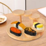 Maxbell Sushi Serving Tray Succulent Holder Cup Cake Plate for Christmas Party Round