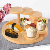 Maxbell Sushi Serving Tray Succulent Holder Cup Cake Plate for Christmas Party Round