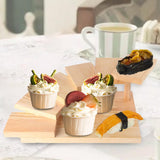 Maxbell Sushi Serving Tray Succulent Holder Cup Cake Plate for Christmas Party Rectangular