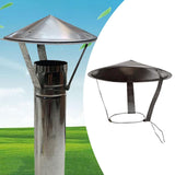 Maxbell Durable Chimney Cover Stainless Steel Detachable for Garden Outside Stove