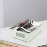 Maxbell Storage Boxes Closet Organizer Multi Use Stackable for Kitchen Home Office Green