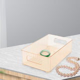 Maxbell Storage Boxes Closet Organizer Multi Use Stackable for Kitchen Home Office Orange