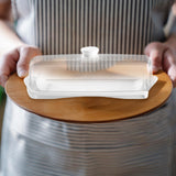 Maxbell Butter Dish Large Capacity Kitchen Organization for Restaurant Biscuits Clear