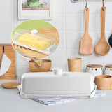 Maxbell Butter Dish Large Capacity Kitchen Organization for Restaurant Biscuits White