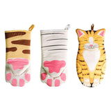 Maxbell Microwave Oven Gloves Cat Shaped Portable Cozy for BBQ Household Baking A