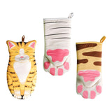 Maxbell Microwave Oven Gloves Cat Shaped Portable Cozy for BBQ Household Baking A