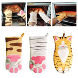 Maxbell Microwave Oven Gloves Cat Shaped Portable Cozy for BBQ Household Baking A
