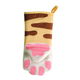Maxbell Microwave Oven Gloves Cat Shaped Portable Cozy for BBQ Household Baking A