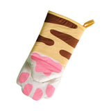 Maxbell Microwave Oven Gloves Cat Shaped Portable Cozy for BBQ Household Baking A