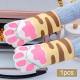 Maxbell Microwave Oven Gloves Cat Shaped Portable Cozy for BBQ Household Baking A