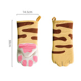 Maxbell Microwave Oven Gloves Cat Shaped Portable Cozy for BBQ Household Baking A