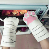Maxbell Microwave Oven Gloves Cat Shaped Portable Cozy for BBQ Household Baking B