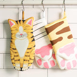 Maxbell Microwave Oven Gloves Cat Shaped Portable Cozy for BBQ Household Baking B