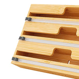 Maxbell Tin Foil Dispenser with Labels for Kitchen Storage Organization