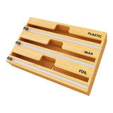 Maxbell Tin Foil Dispenser with Labels for Kitchen Storage Organization