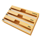 Maxbell Tin Foil Dispenser with Labels for Kitchen Storage Organization