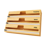 Maxbell Tin Foil Dispenser with Labels for Kitchen Storage Organization