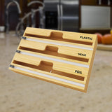 Maxbell Tin Foil Dispenser with Labels for Kitchen Storage Organization