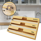 Maxbell Tin Foil Dispenser with Labels for Kitchen Storage Organization