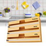 Maxbell Tin Foil Dispenser with Labels for Kitchen Storage Organization