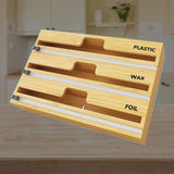 Maxbell Tin Foil Dispenser with Labels for Kitchen Storage Organization