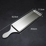 Maxbell Stainless Steel Serving Platters Tableware Sashimi Tray for Bread Fish Steak 42.9x11.5cm Silver