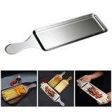 Maxbell Stainless Steel Serving Platters Tableware Sashimi Tray for Bread Fish Steak 42.9x11.5cm Silver