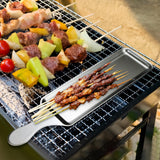 Maxbell Stainless Steel Serving Platters Tableware Sashimi Tray for Bread Fish Steak 42.9x11.5cm Silver
