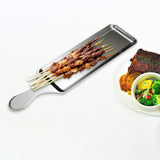 Maxbell Stainless Steel Serving Platters Tableware Sashimi Tray for Bread Fish Steak 42.9x11.5cm Silver