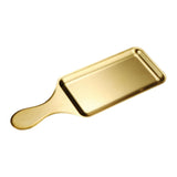 Maxbell Stainless Steel Serving Platters Tableware Sashimi Tray for Bread Fish Steak 33.1x11.5cm Golden