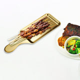 Maxbell Stainless Steel Serving Platters Tableware Sashimi Tray for Bread Fish Steak 33.1x11.5cm Golden