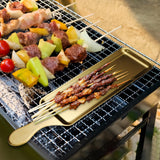 Maxbell Stainless Steel Serving Platters Tableware Sashimi Tray for Bread Fish Steak 42.9x11.5cm Golden