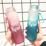Maxbell Glass Water Bottle Coffee Bottle for Home Office outdoor Green