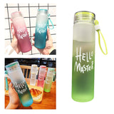 Maxbell Glass Water Bottle Coffee Bottle for Home Office outdoor Green
