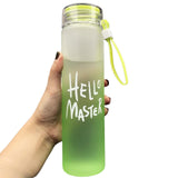 Maxbell Glass Water Bottle Coffee Bottle for Home Office outdoor Green