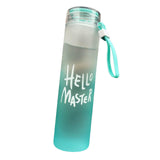 Maxbell Glass Water Bottle Coffee Bottle for Home Office outdoor Blue