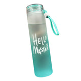 Maxbell Glass Water Bottle Coffee Bottle for Home Office outdoor Blue