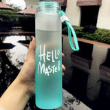 Maxbell Glass Water Bottle Coffee Bottle for Home Office outdoor Blue