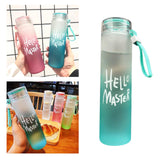 Maxbell Glass Water Bottle Coffee Bottle for Home Office outdoor Blue