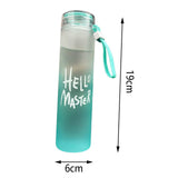 Maxbell Glass Water Bottle Coffee Bottle for Home Office outdoor Blue