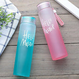 Maxbell Glass Water Bottle Coffee Bottle for Home Office outdoor Pink