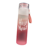 Maxbell Glass Water Bottle Coffee Bottle for Home Office outdoor Pink