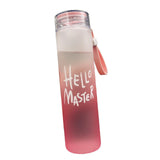 Maxbell Glass Water Bottle Coffee Bottle for Home Office outdoor Pink