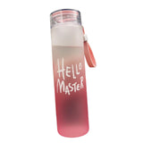 Maxbell Glass Water Bottle Coffee Bottle for Home Office outdoor Pink