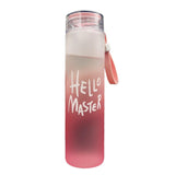 Maxbell Glass Water Bottle Coffee Bottle for Home Office outdoor Pink