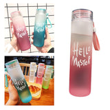 Maxbell Glass Water Bottle Coffee Bottle for Home Office outdoor Pink