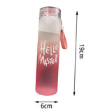 Maxbell Glass Water Bottle Coffee Bottle for Home Office outdoor Pink