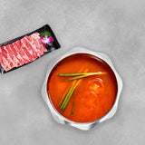 Maxbell Divided Hot Pot Pan Stainless Steel with Divider for Party 28cm