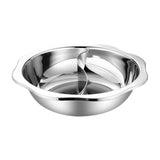 Maxbell Divided Hot Pot Pan Stainless Steel with Divider for Party 30cm