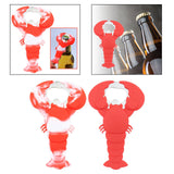Maxbell Lobster Shaped Bottle Opener Long Handle Can Opener for Hotel Bar Home Red and White